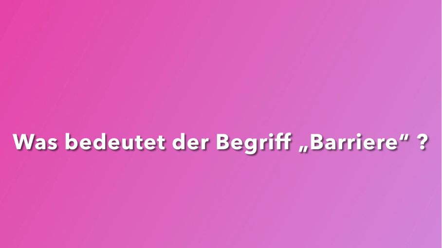 HAKOMI und das Thema "Barrieren"